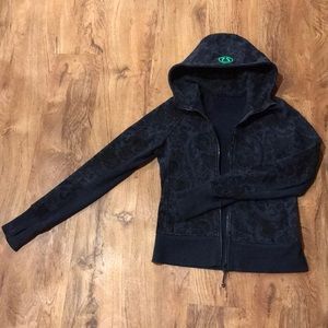 Size 4 paisley print blue Lululemon scuba hoodie